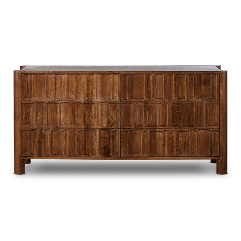 Ezri 6 Drawer Dresser - Cocoa Oak