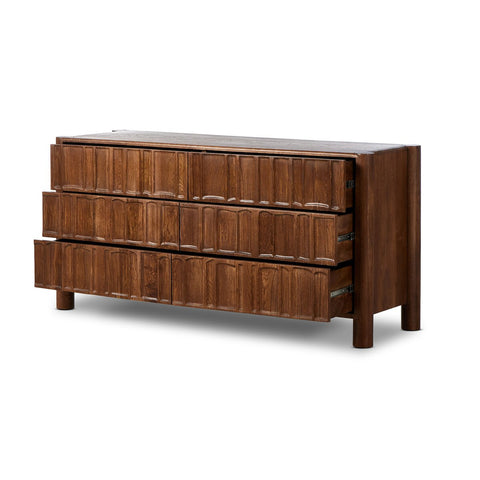Ezri 6 Drawer Dresser - Cocoa Oak