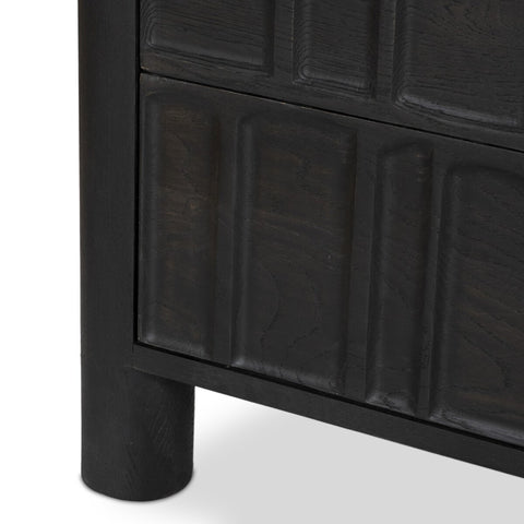 Ezri 6 Drawer Dresser - Black Oak