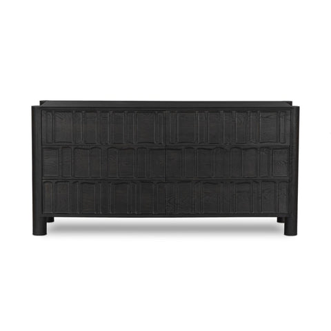 Ezri 6 Drawer Dresser - Black Oak