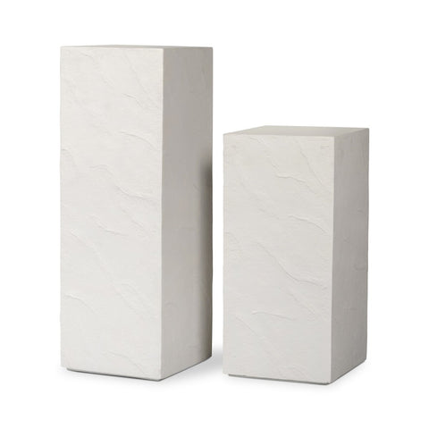 Corian Outdoor Small Pedestal - Plaster Molded Concrete