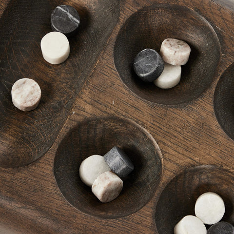 Mancala Board - Mixed Reclaimed Marble