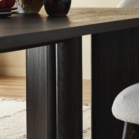 Huxley Dining Table 84" - Smoked Black