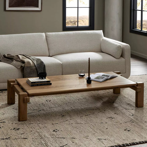 Marcia Large Coffee Table - Natural reclaimed French Oak