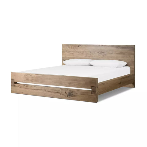 Lia Bed - King - Natural Reclaimed French Oak