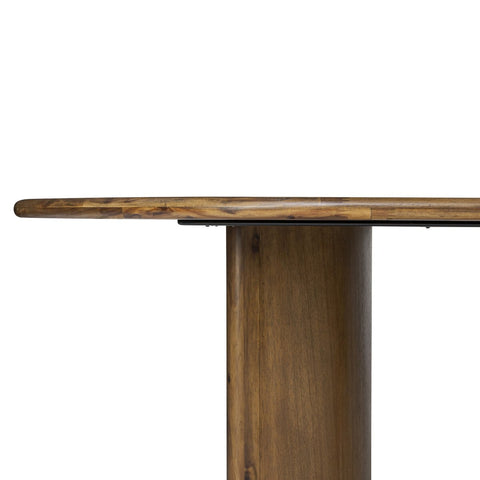 Paden Large Dining Table - Seasoned Brown Acacia