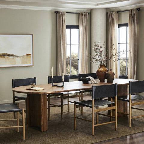 Paden Large Dining Table - Seasoned Brown Acacia