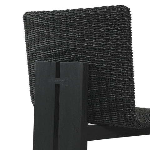 Roxy Outdoor Dining Chair - Faux Black Hyacinth