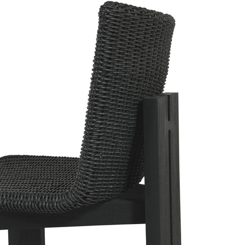 Roxy Outdoor Dining Chair - Faux Black Hyacinth
