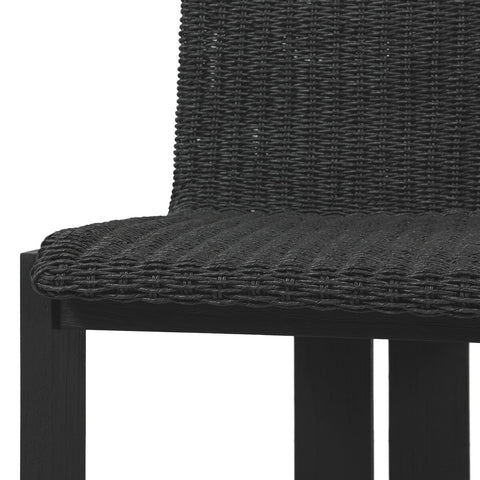 Roxy Outdoor Dining Chair - Faux Black Hyacinth