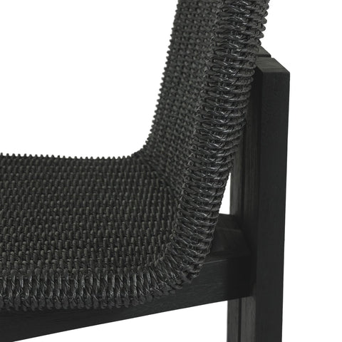 Roxy Outdoor Dining Chair - Faux Black Hyacinth