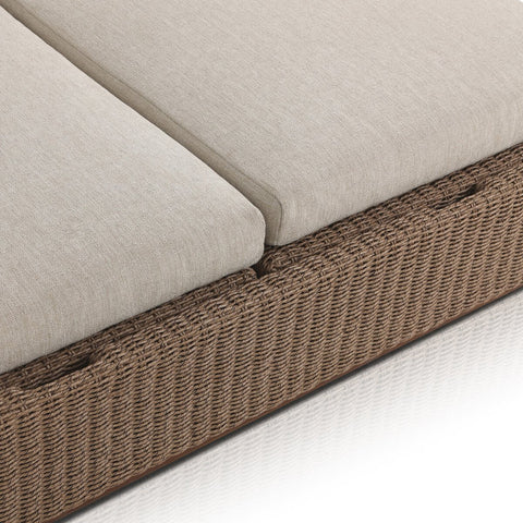 Lorelei Outdoor Double Chaise - Alessi Buff