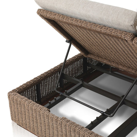 Lorelei Outdoor Double Chaise - Alessi Buff