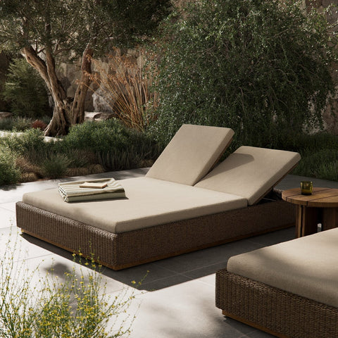 Lorelei Outdoor Double Chaise - Alessi Buff