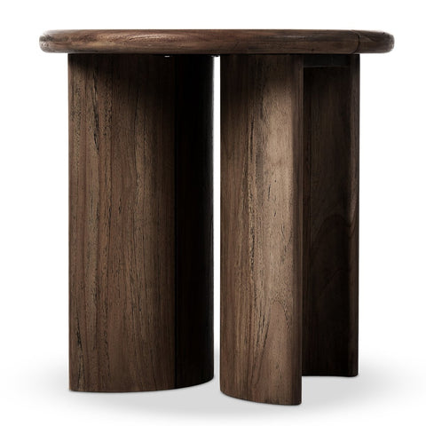 Paden Outdoor End Table - Stained Toasted Brown-FSC
