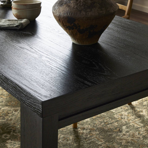 Millie Dining Table 72' - Drifted Matte Black Veneer