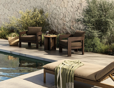 Paden Outdoor End Table - Stained Toasted Brown-FSC