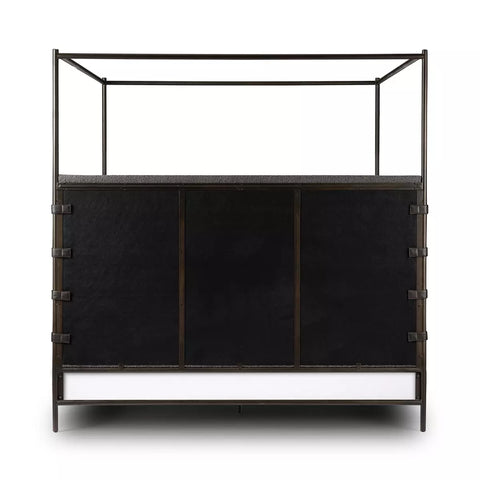 Anderson Canopy Bed - Queen - Knoll Charcoal