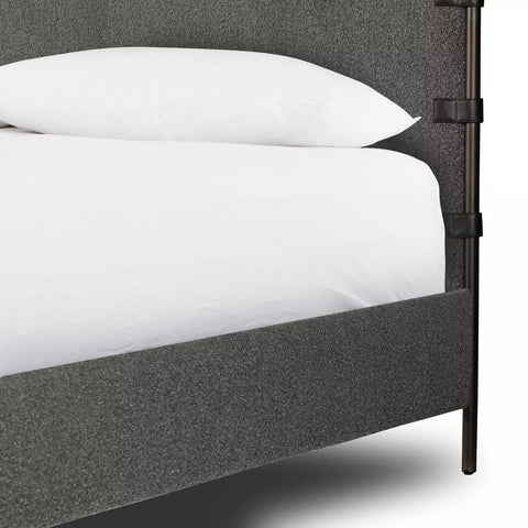 Anderson Canopy Bed - King - Knoll Charcoal