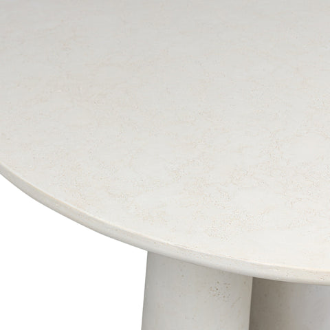 Rye Outdoor Dining Table-48" - Aged White Concrete