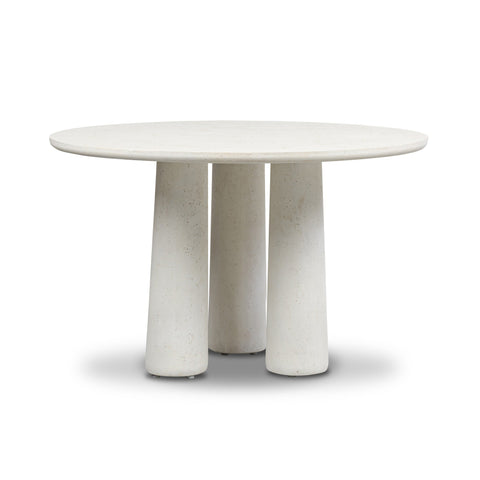 Rye Outdoor Dining Table-48" - Aged White Concrete
