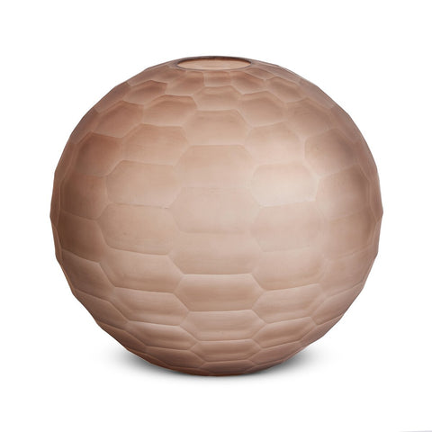Textured Glass Vase - Smoked Textured Glass