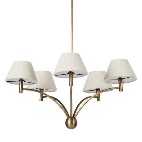 Linus Chandelier - Aged Brass Iron