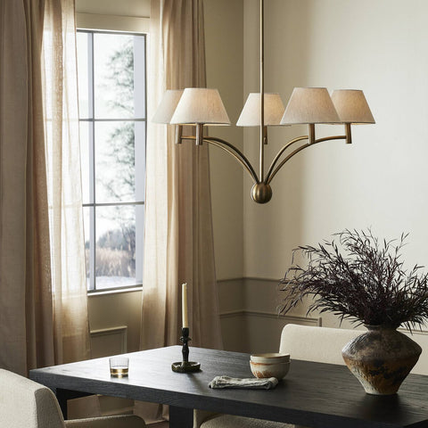 Linus Chandelier - Aged Brass Iron