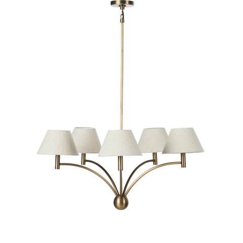 Linus Chandelier - Aged Brass Iron