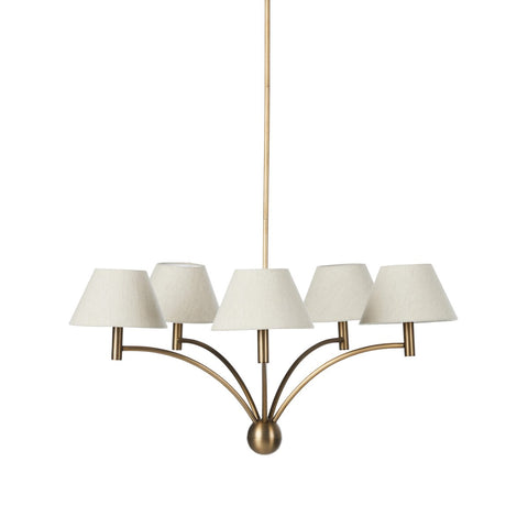 Linus Chandelier - Aged Brass Iron