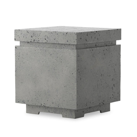 Posen Outdoor Square Propane Enclosure - Pewter Concrete