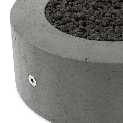 Damian Outdoor Fire Table (Natural Gas) - Pewter Concrete