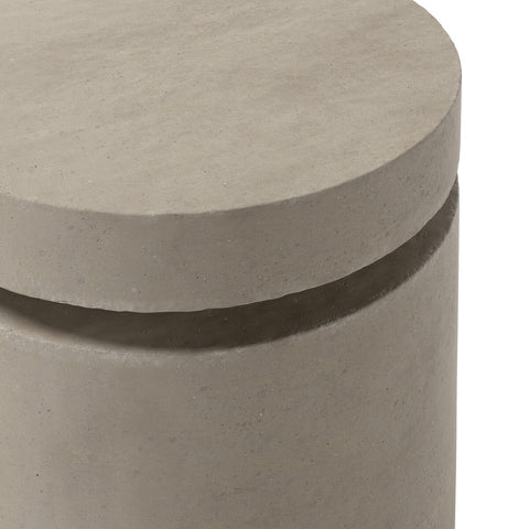 Higgins Outdoor Round Propane Enclosure - Natural Concrete