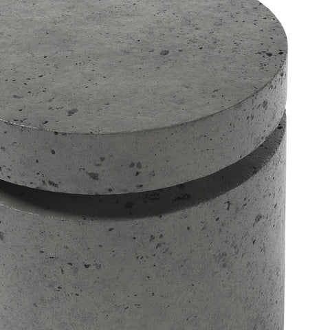 Higgins Outdoor Round Propane Enclosure - Pewter Concrete