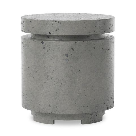 Higgins Outdoor Round Propane Enclosure - Pewter Concrete