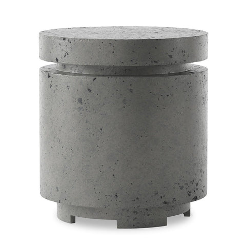 Higgins Outdoor Round Propane Enclosure - Pewter Concrete