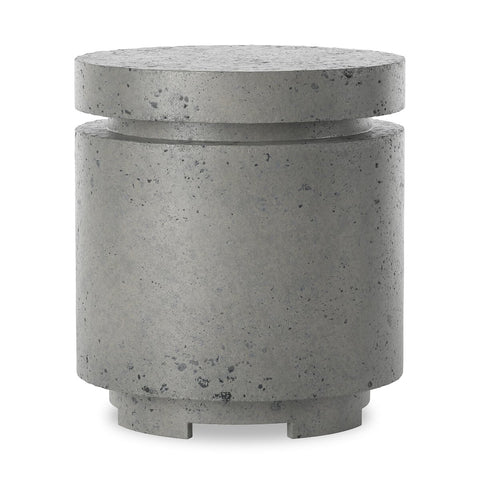 Higgins Outdoor Round Propane Enclosure - Pewter Concrete