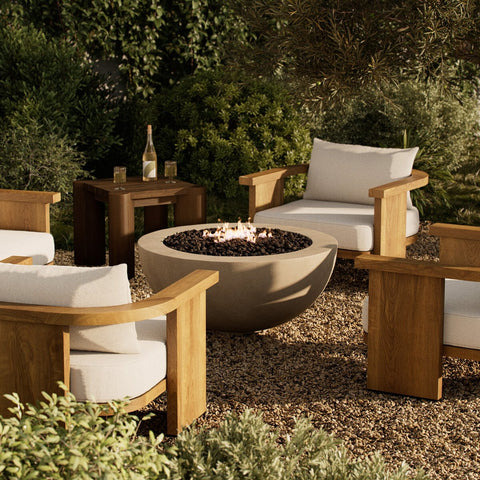 Bronson Outdoor Fire Table (Propane) - Natural Concrete