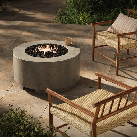 Damian Outdoor Fire Table (Natural Gas) - Pewter Concrete