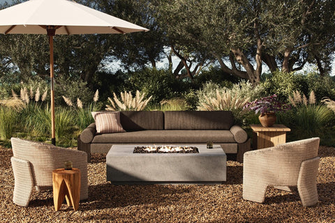 Kenton Outdoor Fire Table (Natural Gas) - Pewter Concrete