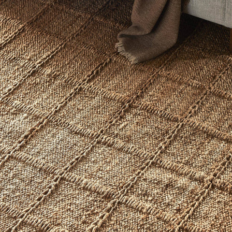 Grid Small Jute Rug - Natural