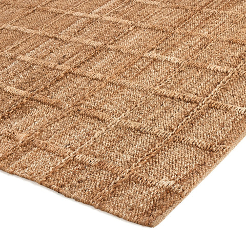 Grid Small Jute Rug - Natural