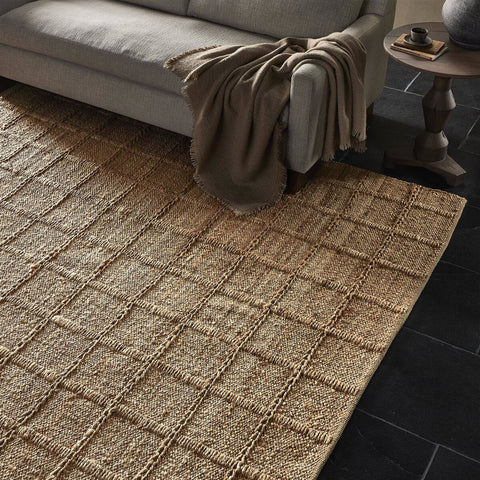 Grid Large Jute Rug - Natural