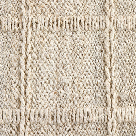 Grid Large Jute Rug - Bleached