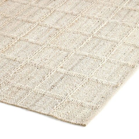 Grid Large Jute Rug - Bleached