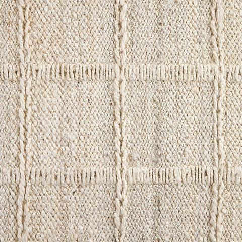 Grid Small Jute Rug - Bleached