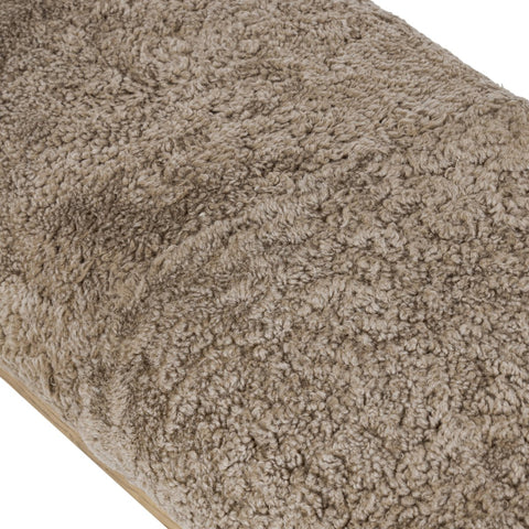Demi Accent Bench -Taupe Shearling