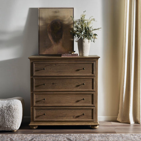Geoffrey Tall Dresser - Worn Oak