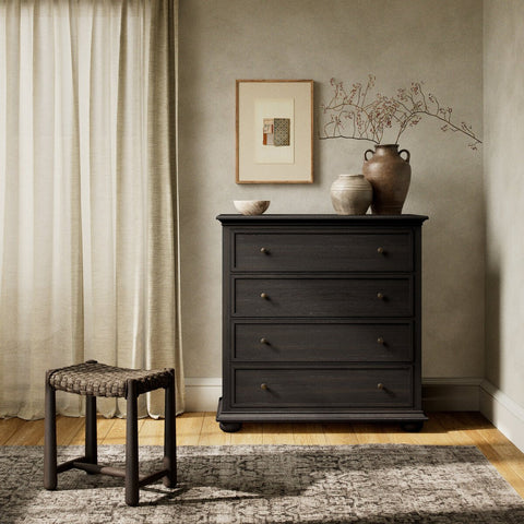 Geoffrey Tall Dresser - Smoked Black