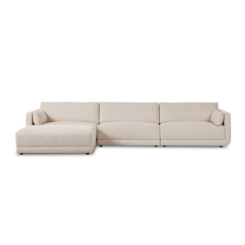 Toland 3Pc Sectional w/ Ottoman - Palma Cream